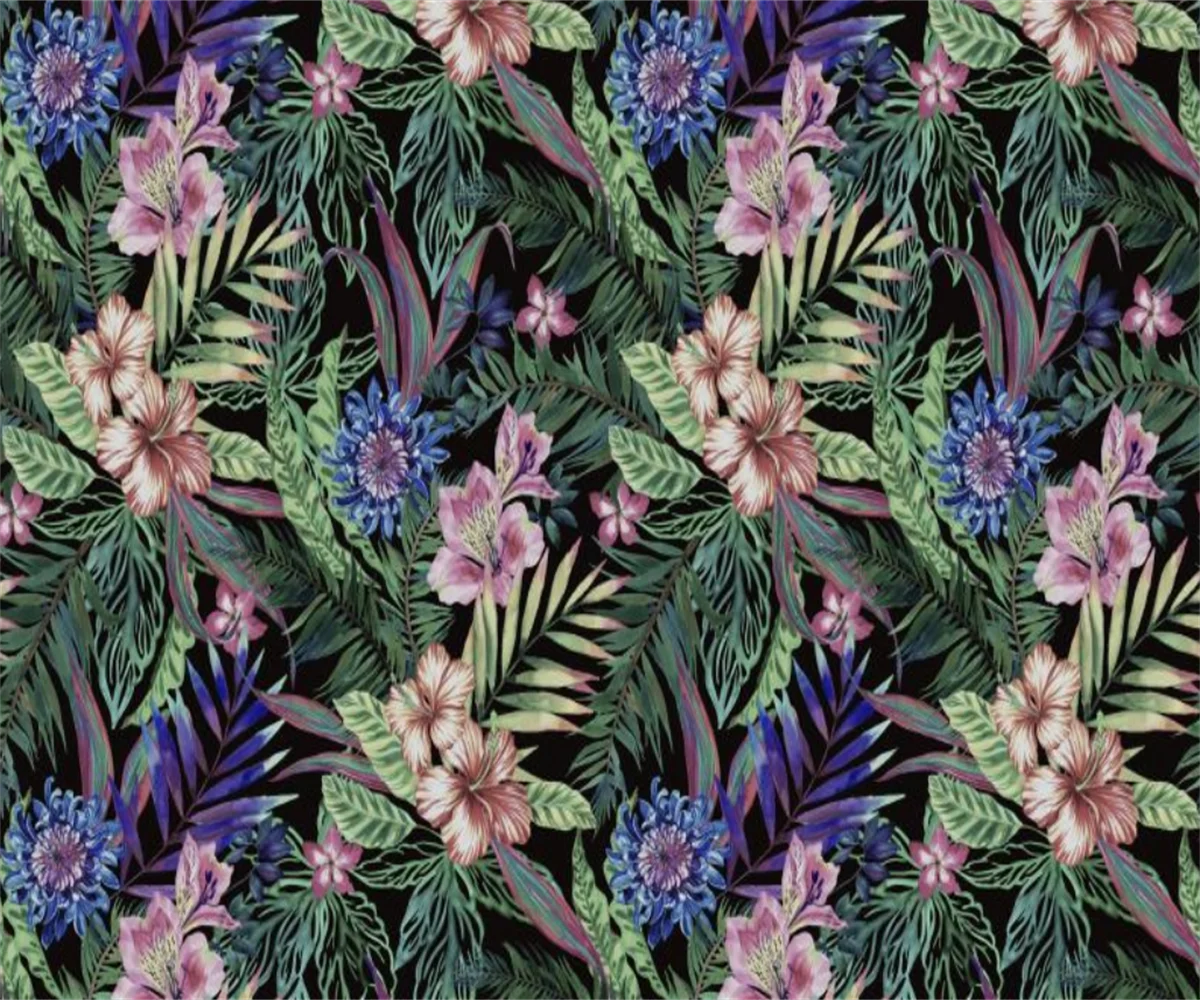 Custom Watercolor Plants flowers and birds wallpaper tropical rain forest oil painting restaurant TV background wall wallpaper