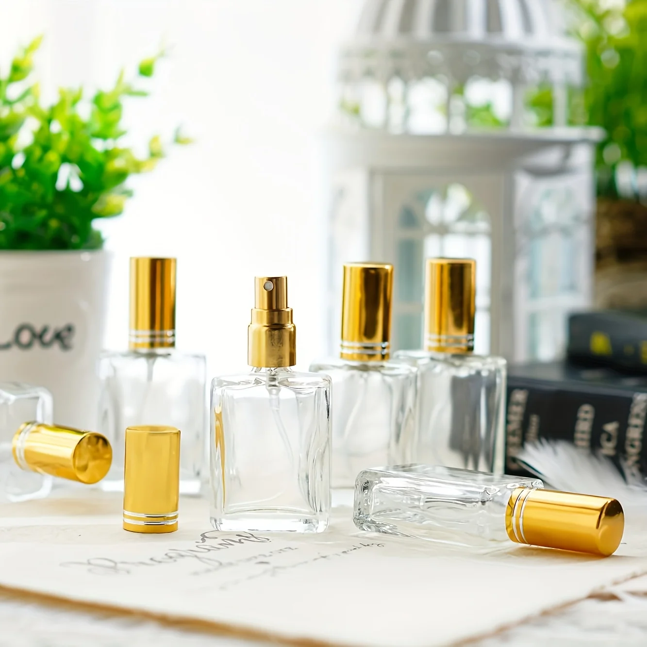 Flacon pulvérisateur de parfum transparent de 15ml, 12 pièces + 6 accessoires, comprenant 12 flacons, 3 entonnoirs et 3 sous-emballage d'artefacts