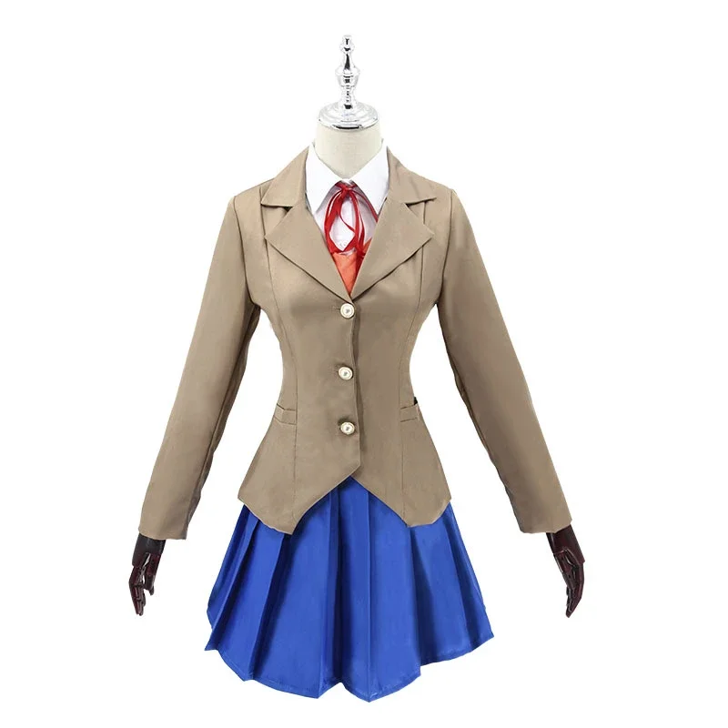 Anime Doki Doki Literature Club Monika Cosplay Costumes Halloween Costumes for Women PA1284