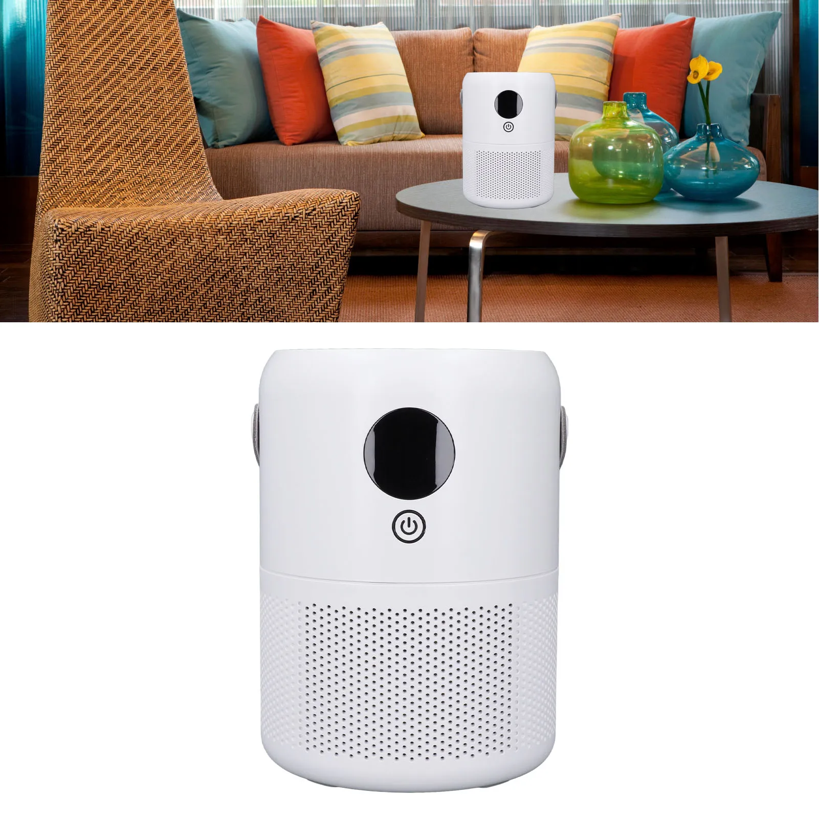 

Очиститель воздуха с функцией ароматерапии, 5 Вт, тихий портативный очиститель воздуха для удаления пыли из шерсти домашних животных PM2,5