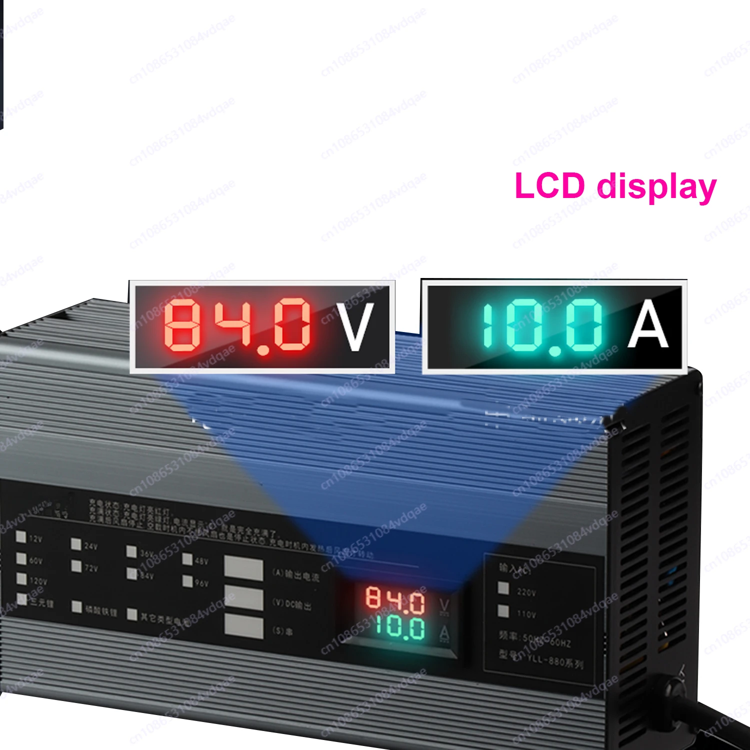 1- 15A adjust charger 48V 10A 60V 72V 15A charger 54.6V 58.V 84V 73V 67.2V 92.4V 58.8V 10A 87.6v 88.2v 15A charger with display