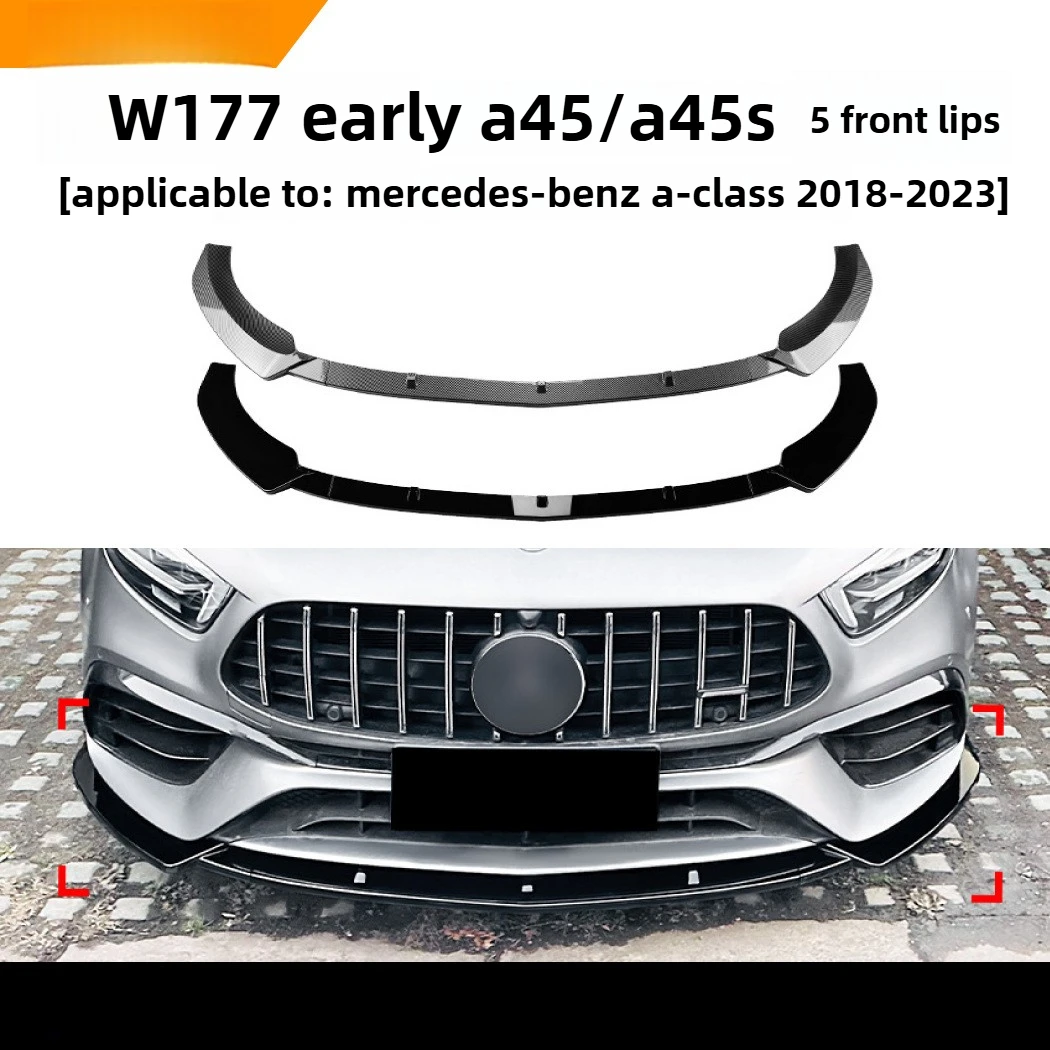 

Suitable for Mercedes-Benz A-Class W177 A45/A45S 2018-23 Front Lip Front Shovel Front Bar Surround Modified Accessories