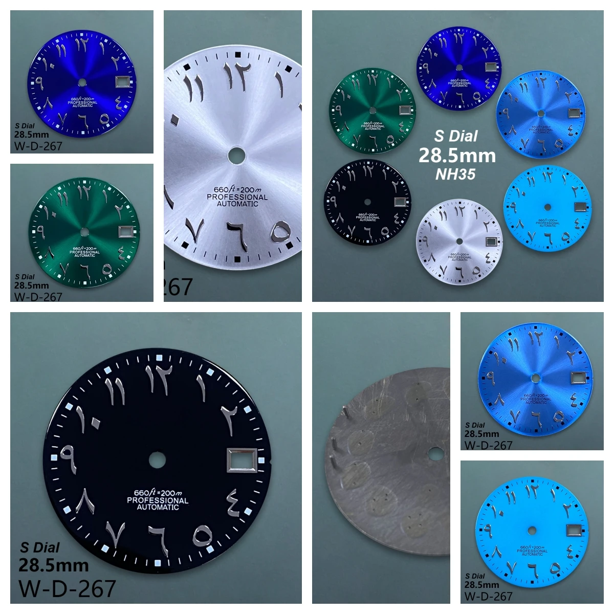 

28.5mm S Logo Arab Sunray Dial Suitable For NH35/36 Japan Movement High Quality Watch Modification Accessories