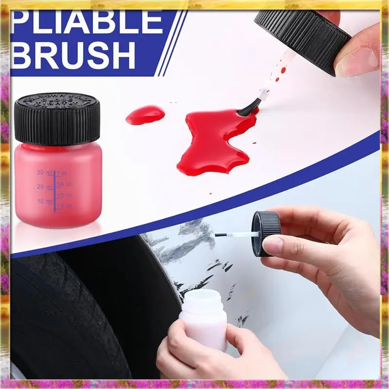 Must Have 60 Pcs Touch Up Paint Bottles With Applicator Brush And Lids 2 Oz And 1 Oz Liquid Capacity Plastic For Fixing Wall Sto