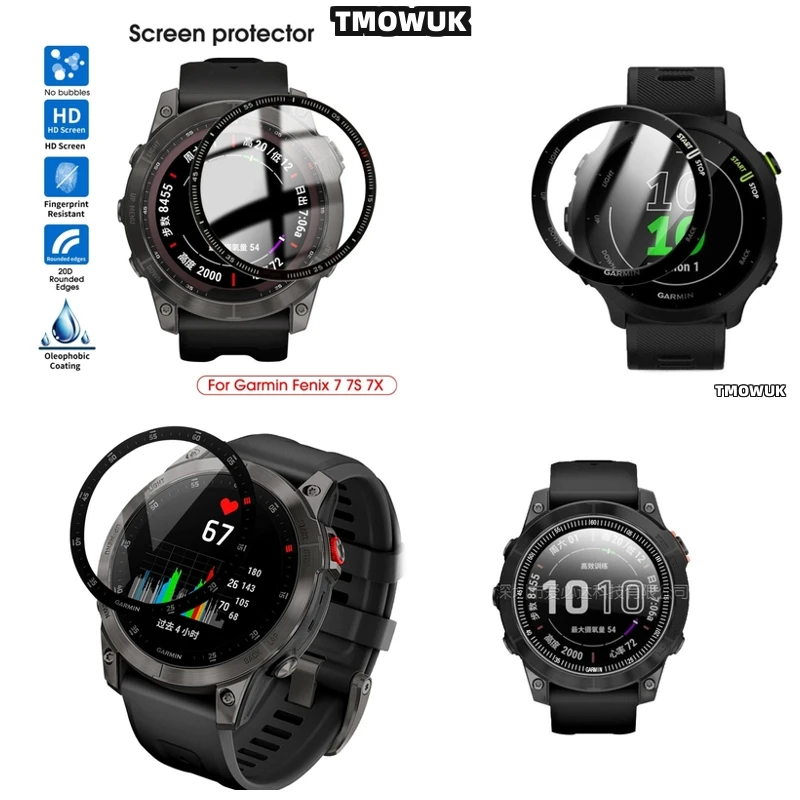 

For Garmin Fenix 6 7 8 7X 6X 7S 47mm 51mm Screen Protective Film 3D Curved Flexible Anti - Scratch