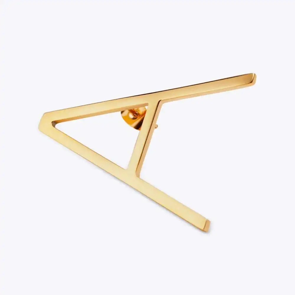 ENFASHION Initial Letter Earring Capitals For Women's Stainless Steel 18K Plated Gold Earrings Fashion High Street Jewelry
