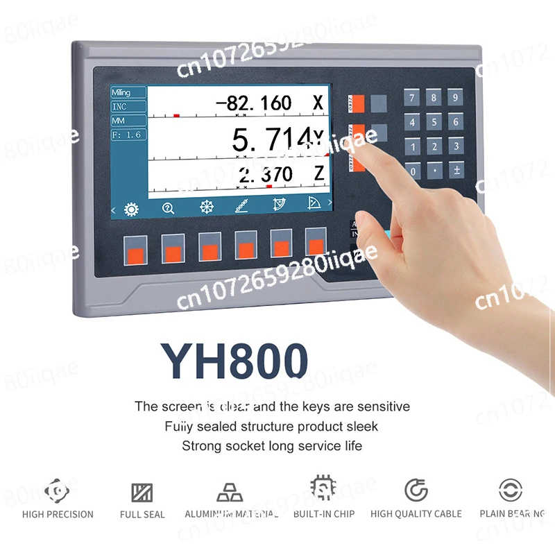 شاشة LCD كبيرة DRO 2 3 4 5 محور قراءات رقمية 13 لغة عرض YH800-2P YH800-3P YH800-4P YH800-5P TTL DB9