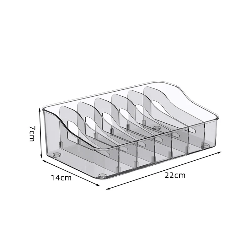 Large Capacity Spice Rack Transparent Divided Cosmetic Food Storage Box Countertop Spice Shelf Kitchen Pantry Cabinet Organizer