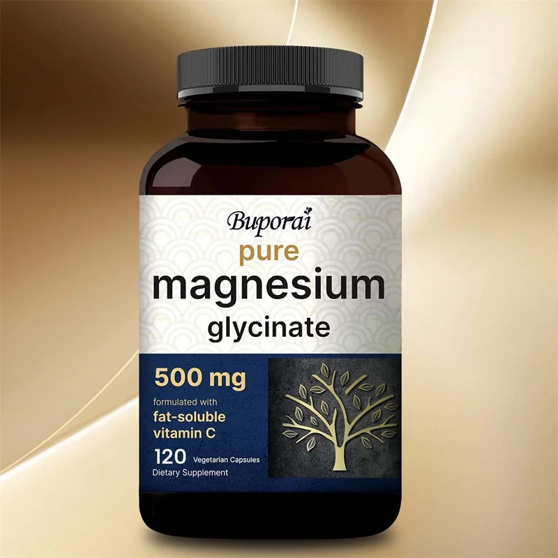 

Глицинат магния 500 мг, 100% охлажденный и очищенный, для спокойной и релаксации, хорошее эмоциональное благоприятие, без ГМО и без глютена