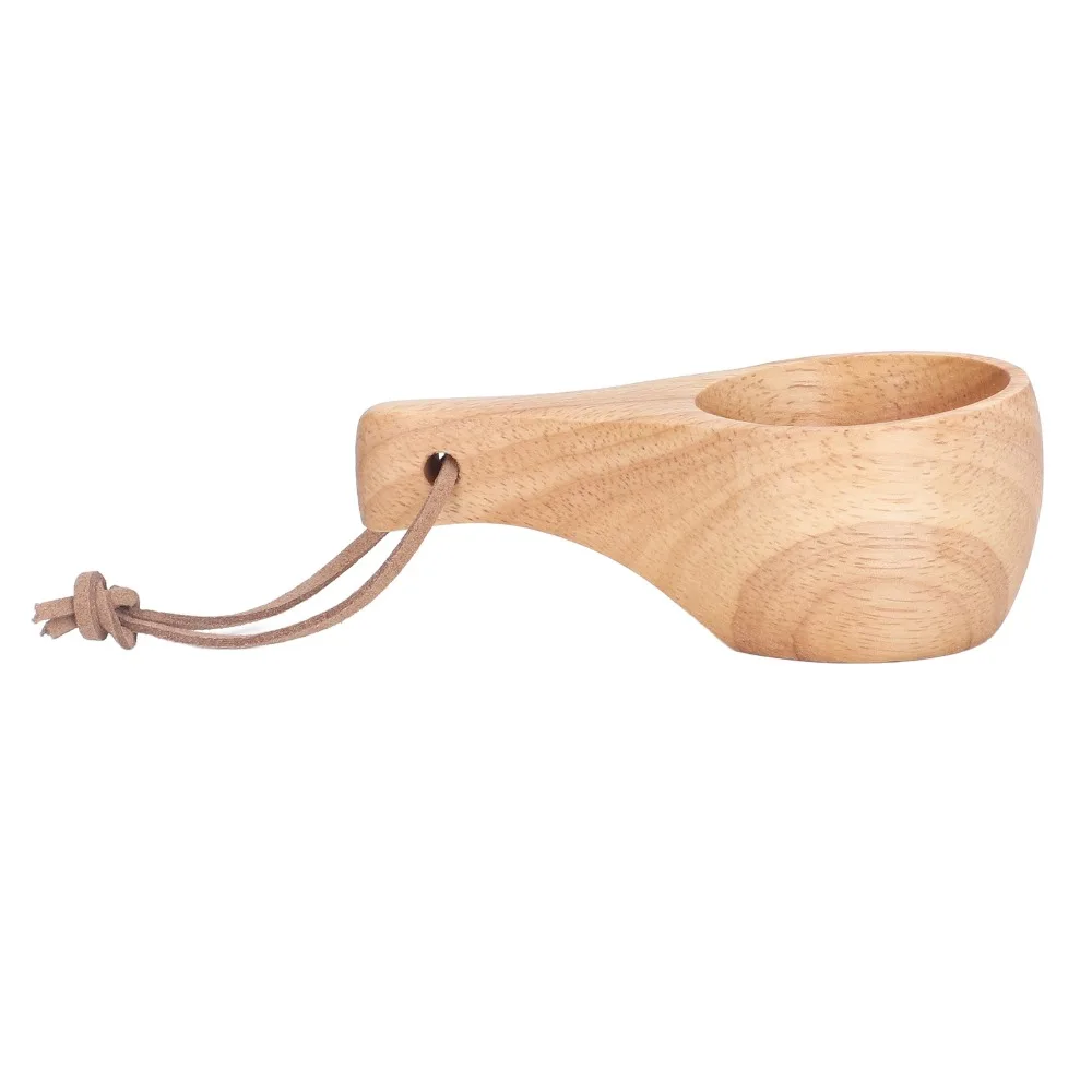 2Pcs Hand Washable 30ml Milk Cup Polished Outer Wood Coffee Mug Practical Solid Drinking Vessel Kitchen