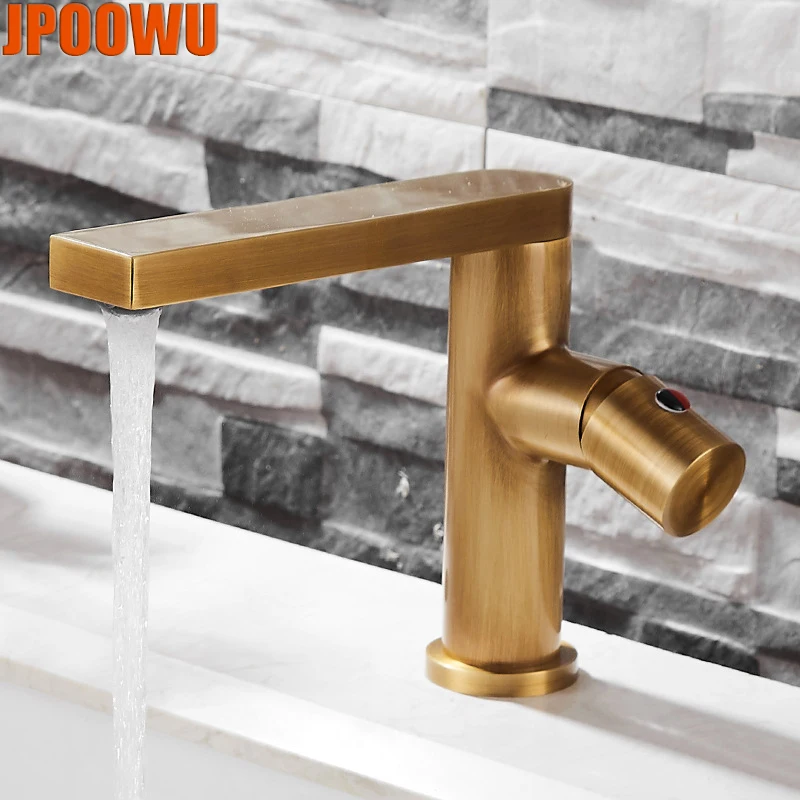 

Antique Gold Faucet Basin Sink Hot Cold Mixer Tap Deck Mount Brass Copper Grifo Modern Luxury Black Crane Bathroom Washbasin Tap