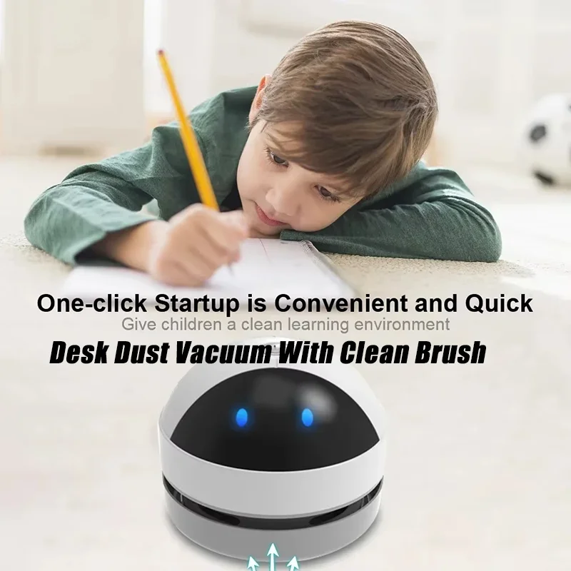 Xiaomi Desk Dust Vacuum With Clean Brush Desktop Cleaner Mini Vacuum Cleaner USB Charging For Office Table Desktop Sweeper New