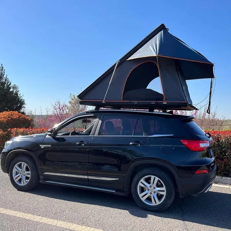 

Camping Aluminum 1-2 Person Outdoor Pop up Foldable Rooftop Roof Top Car Tent Triangle Clamshell Hard Shell Top Roof Tent