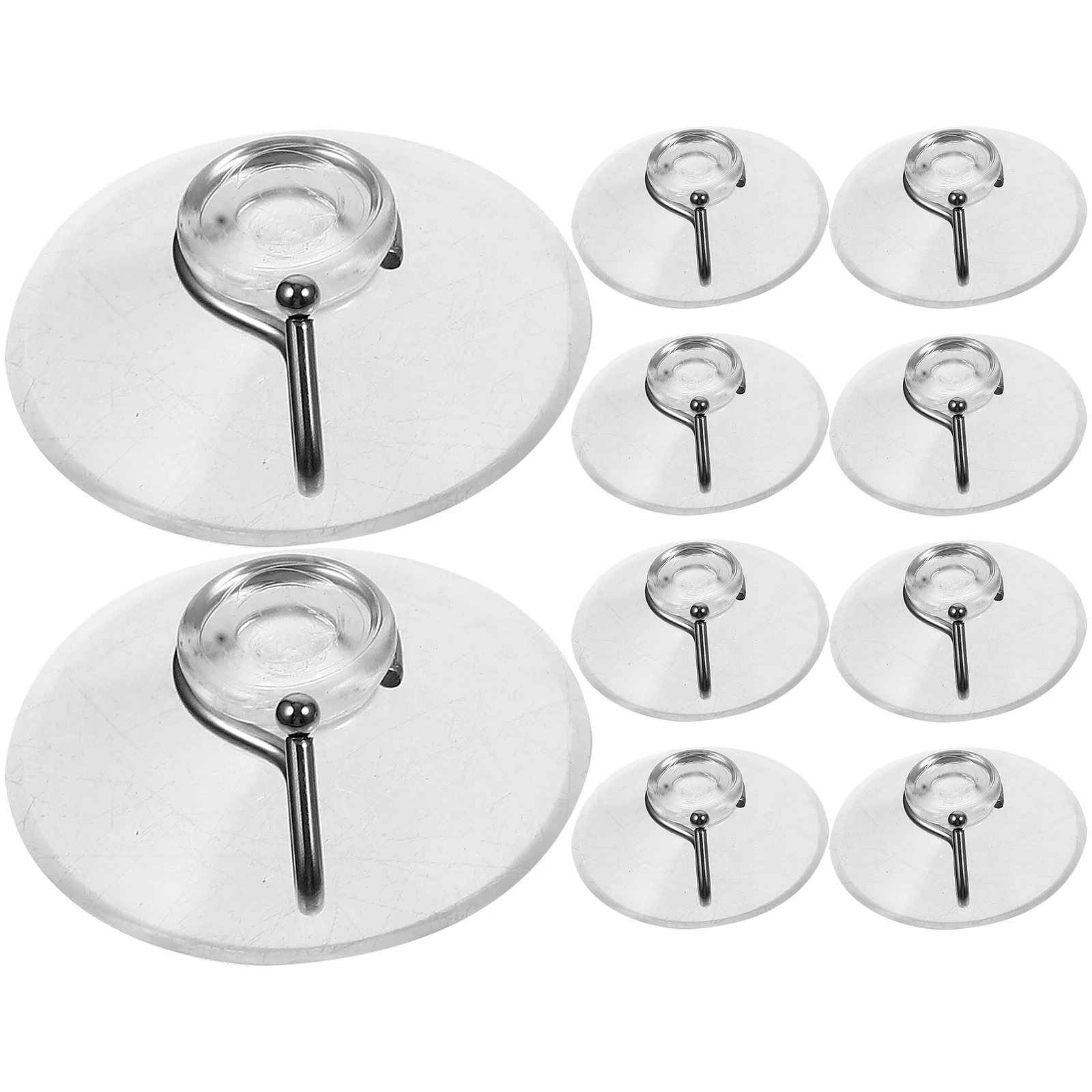 

10pcs Heavy Duty Suction Cup Hooks 3.5CM Transparent PVC Shower Bathroom Kitchen Hangers Wall Towel Hanger for Home Storage