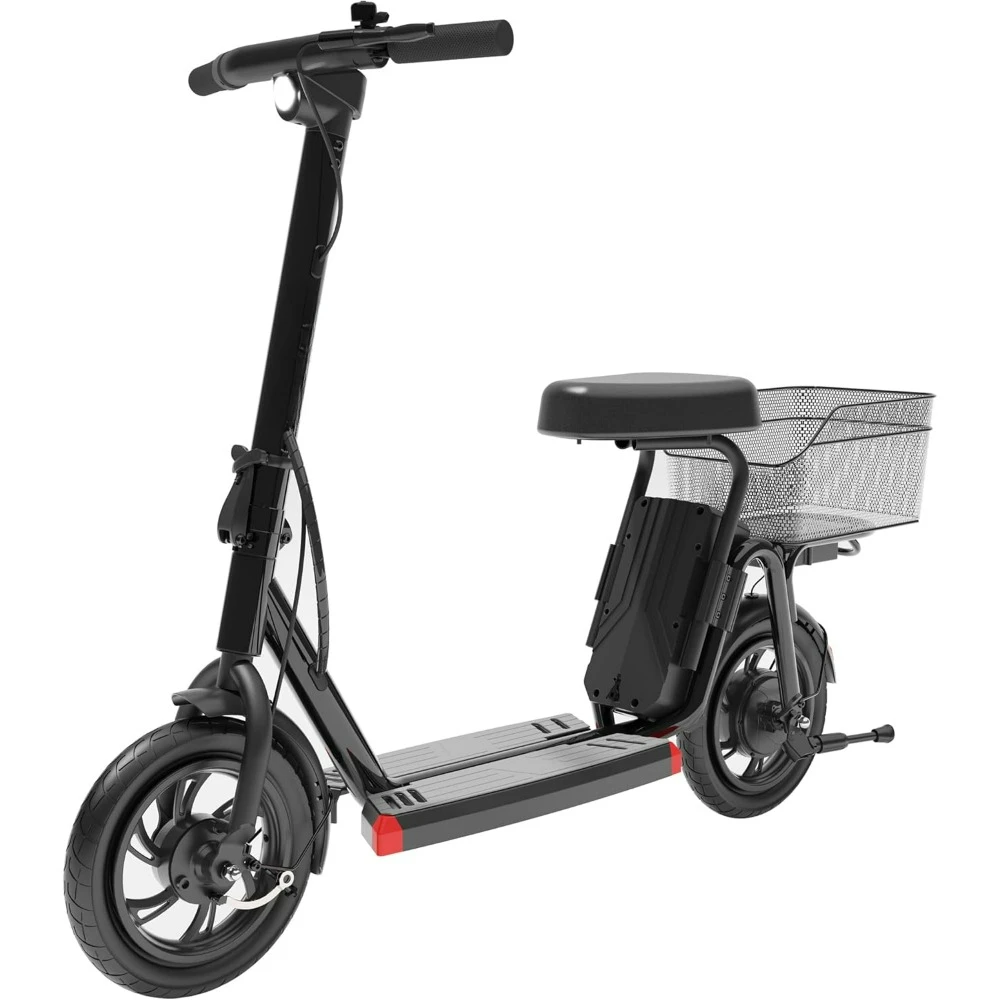 Alpha Cargo/2.0 Foldable Electric Scooter with 300W/450W Brushless Motor, 16-18 mph Max Speed, 12” Tires, and 12-15 Mile Range.