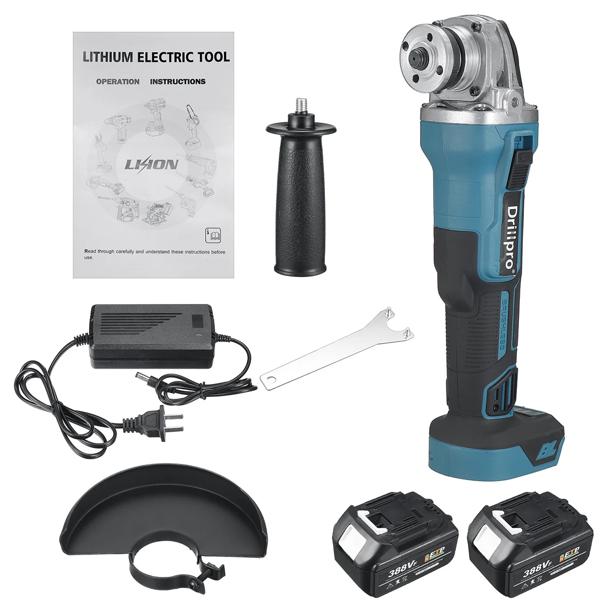 Drillpro 125mm Brushless Cordless smerigliatrice angolare Li batteria lucidatrice elettrica tagliatrice utensili elettrici per batteria Makita
