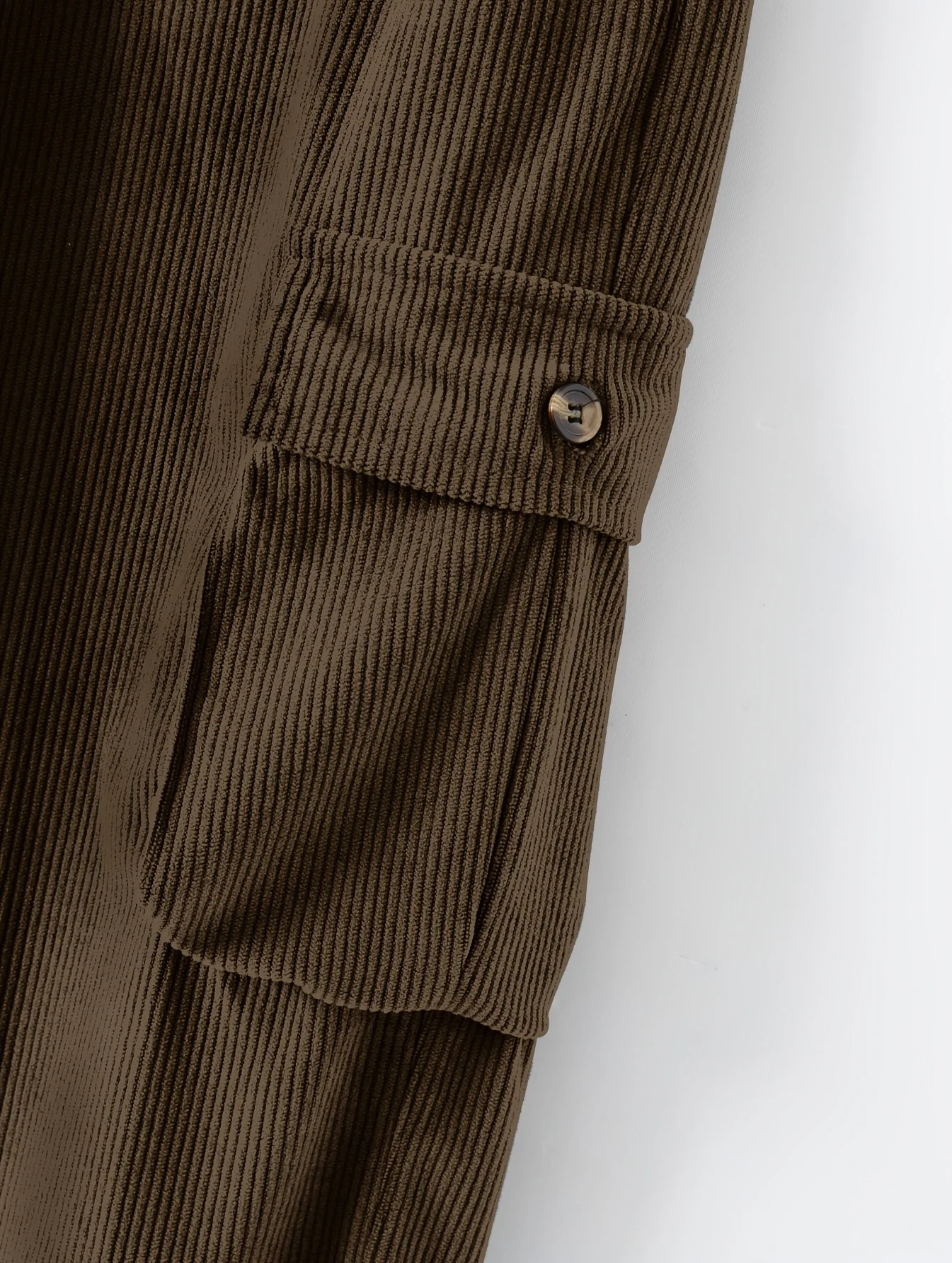 Retro Corduroy Gerade Weite Cargo-Hose für Herren mit Mehreren Taschen, Entspannte Passform, Streetwear, Wander- und Campinghose, Freizeithose – Detail 10