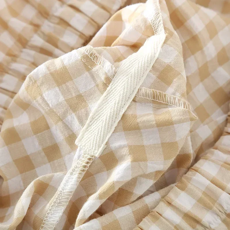 ผ้าฝ้ายฤดูร้อนสําหรับชุดนอน Sleep Home Pure Sleeve ชุดใหญ่ชุดนอนผู้ชายขนาดกางเกงชุดนอนผู้ชายสั้น