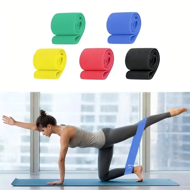 

Yoga Exercise Resistance Band Set Elastic Bands for Squat Hip Lift Fitness Training - Complete Resistance Bands Workout Kit