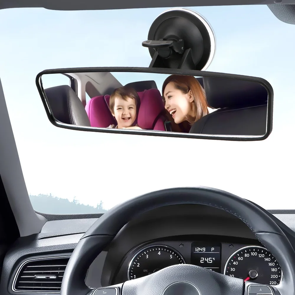 

Car Rear Mirror Wide-angle Rearview Mirror 360° Rotates Interior Rear View Mirror Car-styling Universal Adjustable Suction Cup