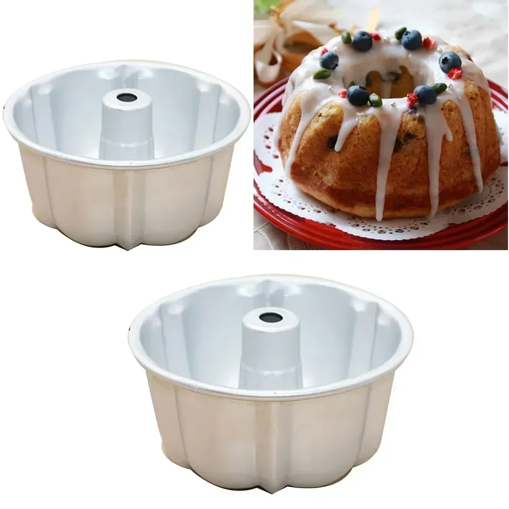 Aluminum Alloy Round Cake Pan Hollow Chimney Cake Mold Pumpkin Shaped DIY Baking Cake Tools Savarin Baking Mould