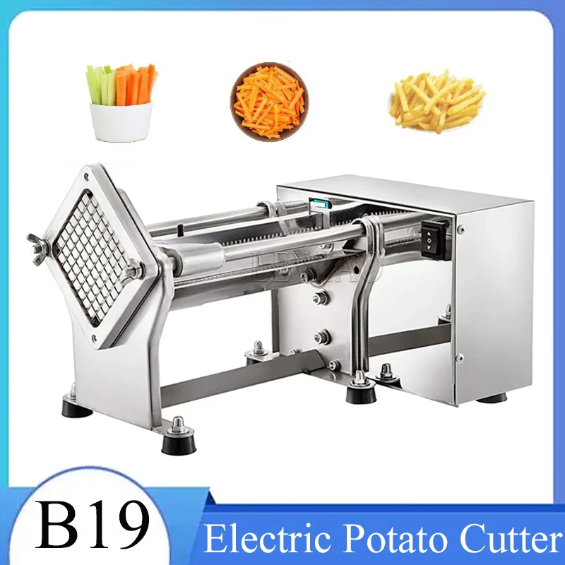 Electric Potato Cutter French Fries Cutter Potato Chip Carrot Cutter Slicer Stainless Steel Vegetable Fruit Shredding Machine