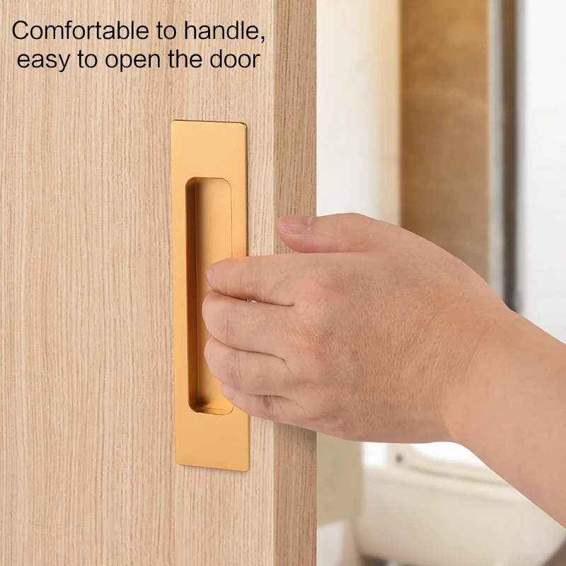Recessed embedded dual-installation handles for concealed sliding doors  sliding door pulls hidden installation invisible