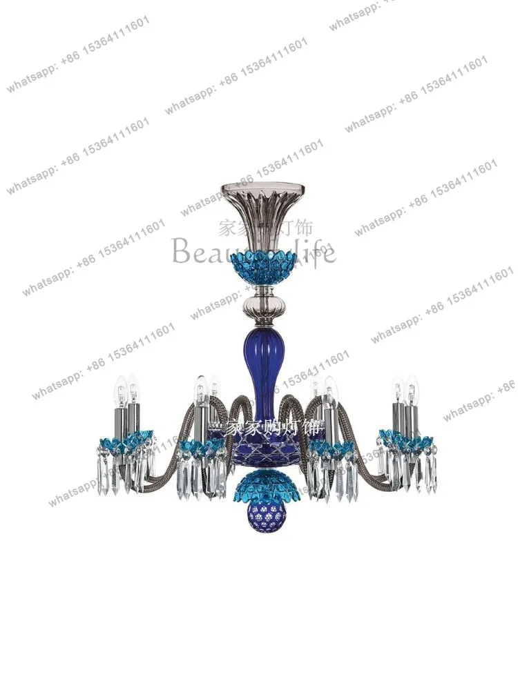French red-green villa dining room bedroom light luxury high-end living room crystal luminous ornament