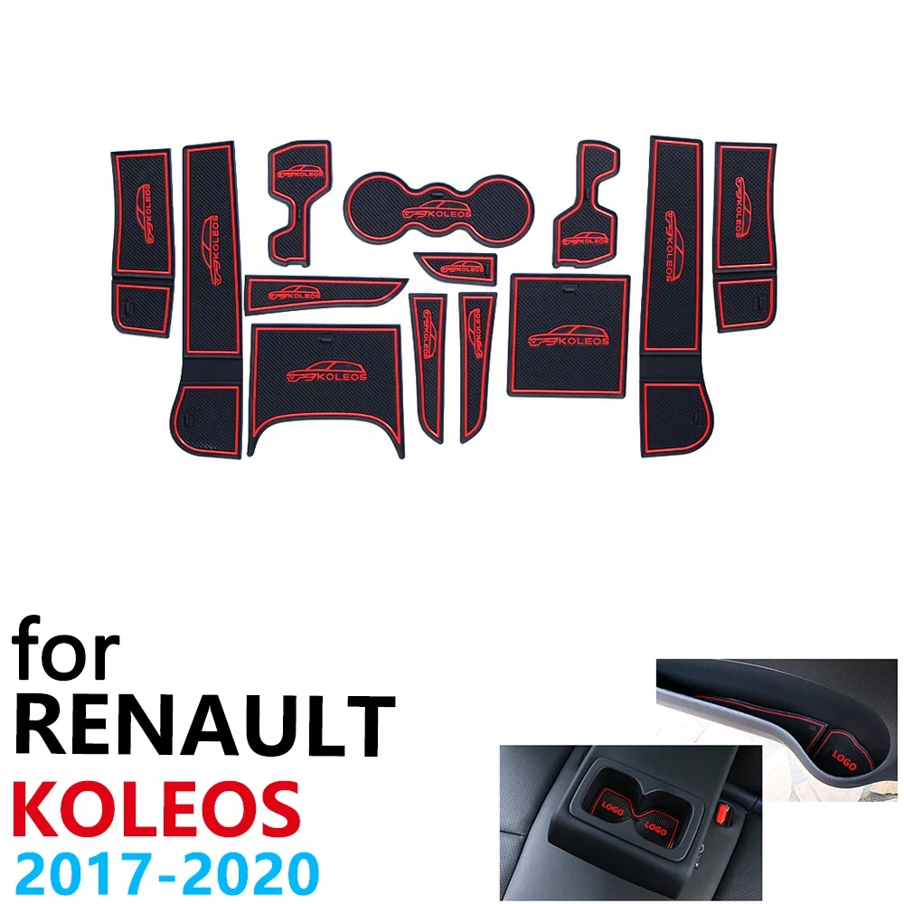 

Противоскользящий резиновый коврик для накладки на чашки для Renault Koleos MK2 Samsung QM6 2017 2018 2019 2020, аксессуары, коврик для телефона