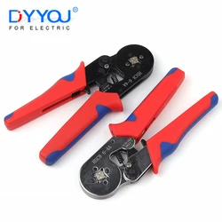 Ferrule Crimping Tool Self-Adjusting Hexagonal Wire Crimper Pliers HSC8 6-4/6-6 For Wire End Crimp Electrical Circuit Repair