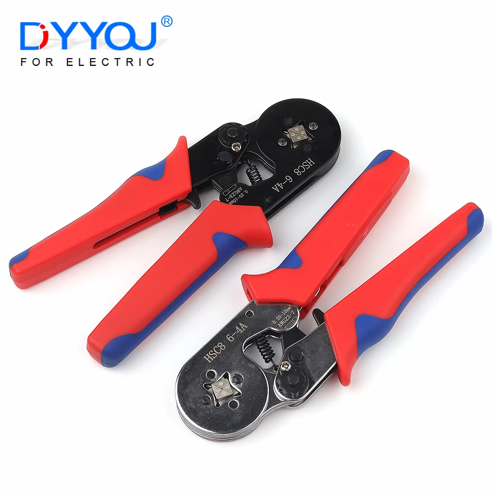 Ferrule Crimping Tool Self-Adjusting Hexagonal Wire Crimper Pliers HSC8 6-4/6-6 For Wire End Crimp Electrical Circuit Repair