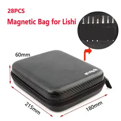LISHI 2 In 1 Magnetic Bag Tool Bag Special Carry Bag Case Locksmith Tools Storage Bag Durable for Lishi Tool Accessories