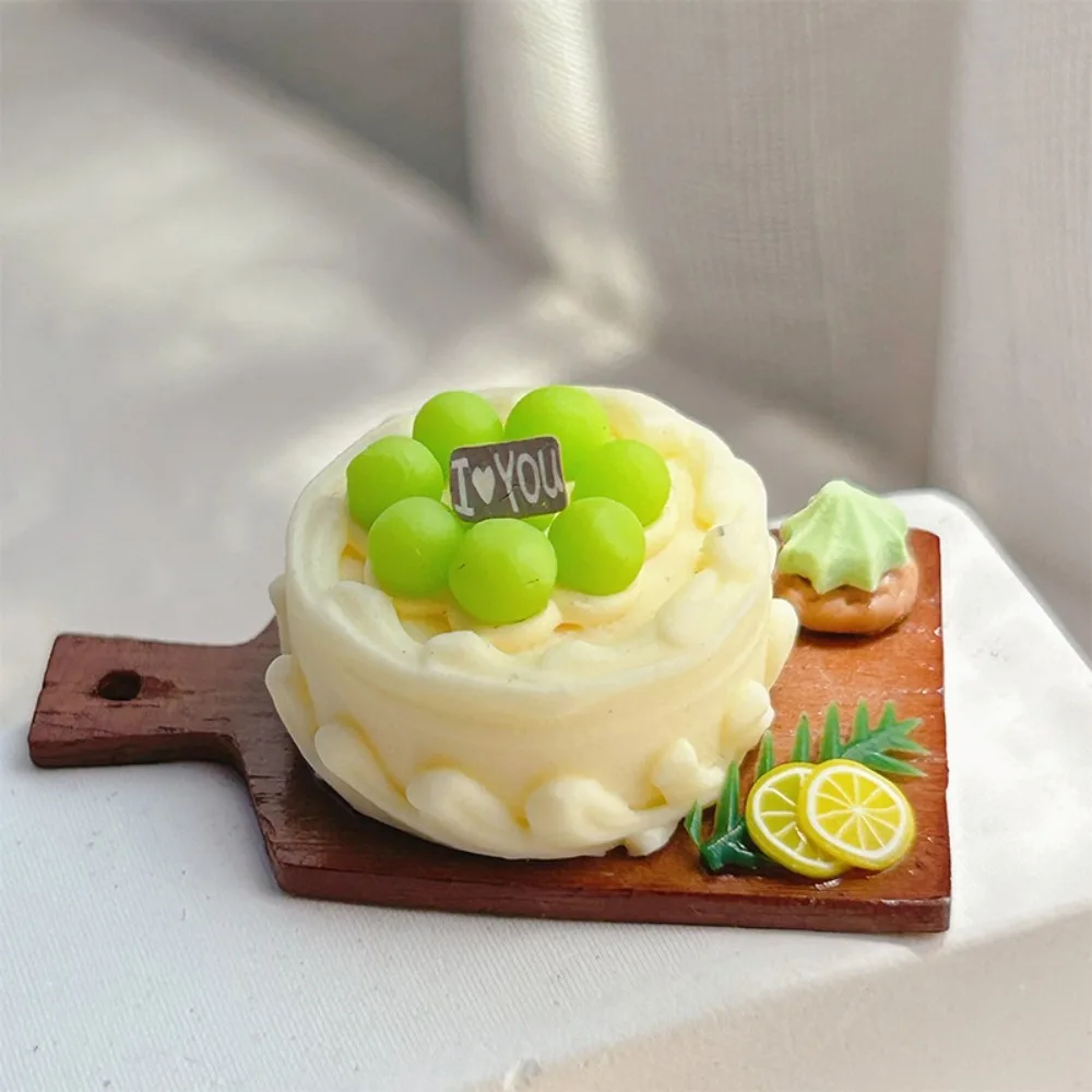 

Cream Fruit Cake Model Cutting Board Simulation Fruit Cake Model Ornaments Cute Artificial Simulation Kitchen Children/