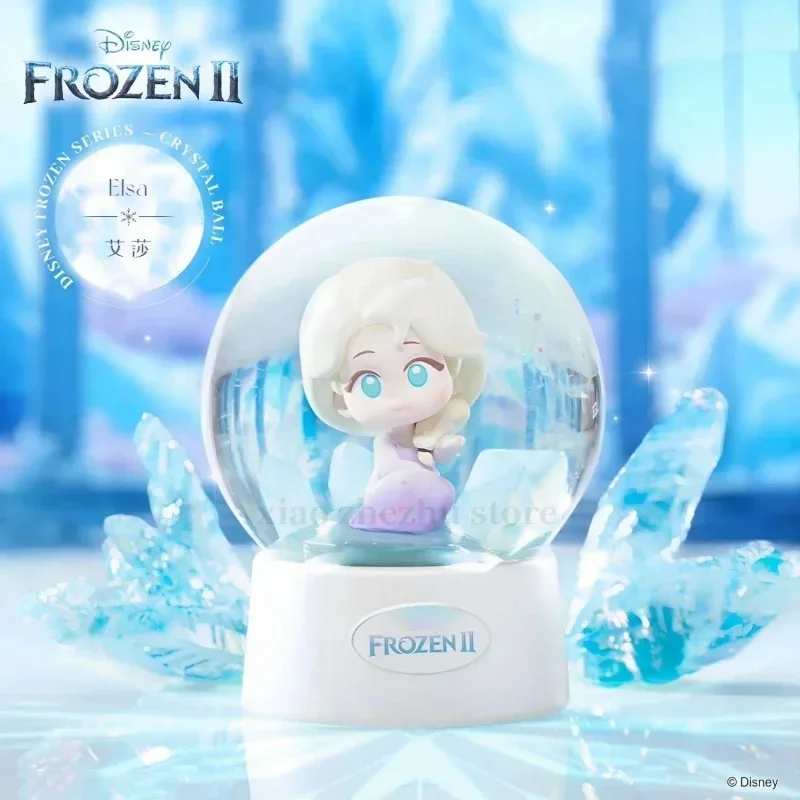 Disney Cartoon Frozen Blind Box Elsa Anna Olaf Figure Crystal Ball Series Mysterious Surprise Box Model Children  Christmas Toys