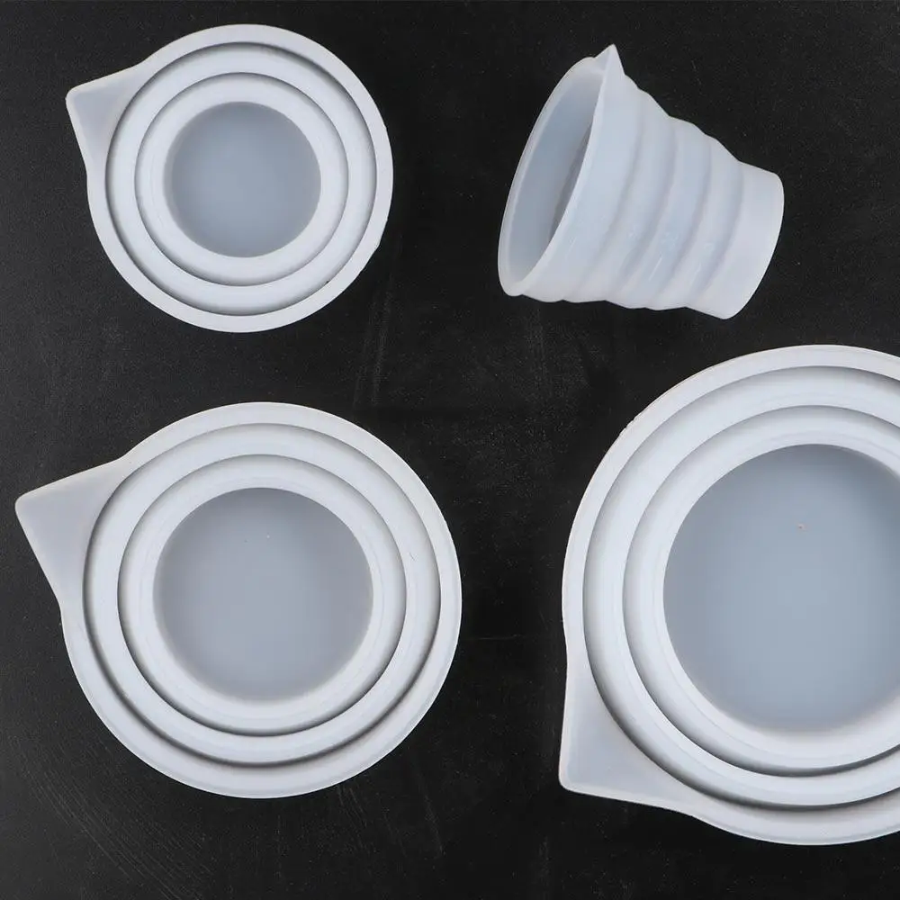 50-500 مللي طوي سيليكون قياس كوب متعدد المواصفات المحمولة السائل الحاويات سيليكون خلط كوب DIY بها بنفسك الايبوكسي مجوهرات من مادة الراتنج #6