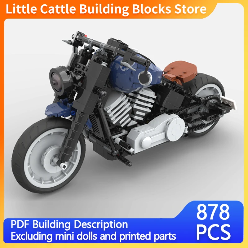 Speed Racing Car Model MOC Building Bricks Bobber Motorcycle Modular Technology Gifts Holiday Assemble Children Toys Suit