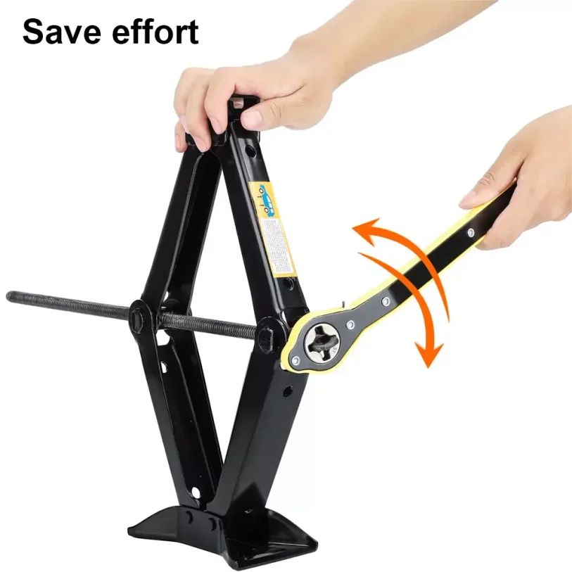 2.5T 1.5T Car Jacks 2 in 1 Manual Lift Jack Car Repair Tool Lifting Tool with Labor-saving Ratchet Wrench Foldable Jack for Car