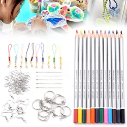 Heat Shrink Plastic Sheets Set Shrinky Art Film Paper Sheet Kit DIY Keychain Ornaments Creative Craft Embellishment Scrapbooking