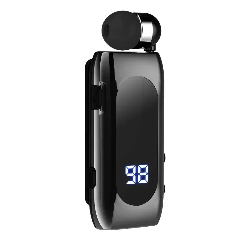 

K55 Lavalier Business Bluetooth 5.2 Headphone Talk/Music Time 20 Hours,LED Digital Display,Noice Cancelling Wireless Earphones