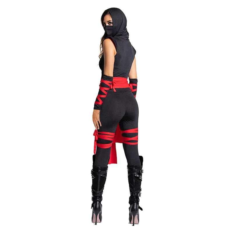 Fantasias de Cosplay Ninja sensuais para mulheres, trajes de Halloween do Anime Samurai japonês, vestido guerreiro de peça única, macacões de Carnaval, adulto