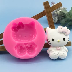 Cartoon Silicone Mold Hello Kitty Cat Melody Aromatherapy DIY Tools Sanrio Cute Gypsum Epoxy Handicraft Cookie Accessories