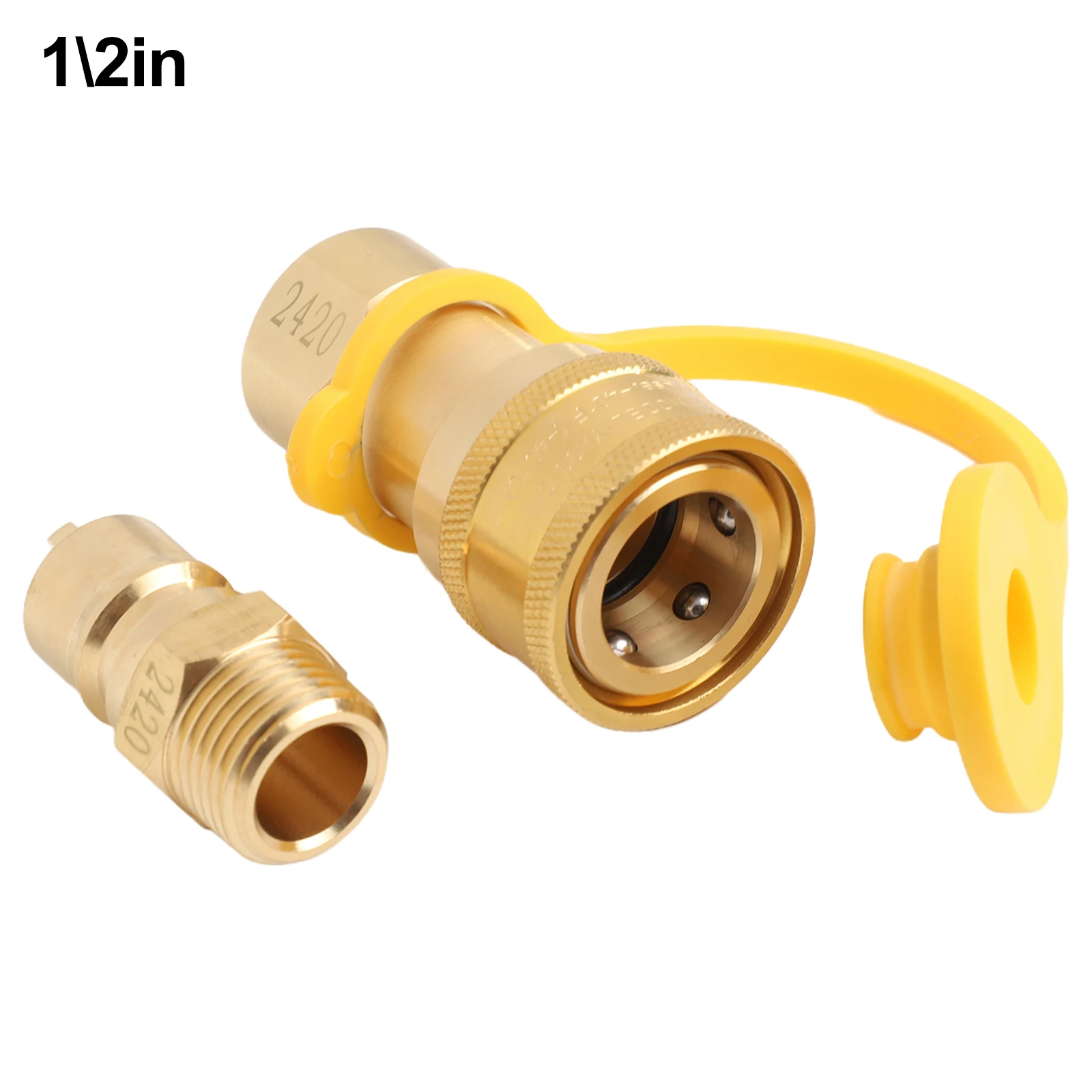 1/2 Inch Gas Adapter Brass Quick Connection Adapter Secure And Tight Connection Brass Material For Low-pressure Natural Gas