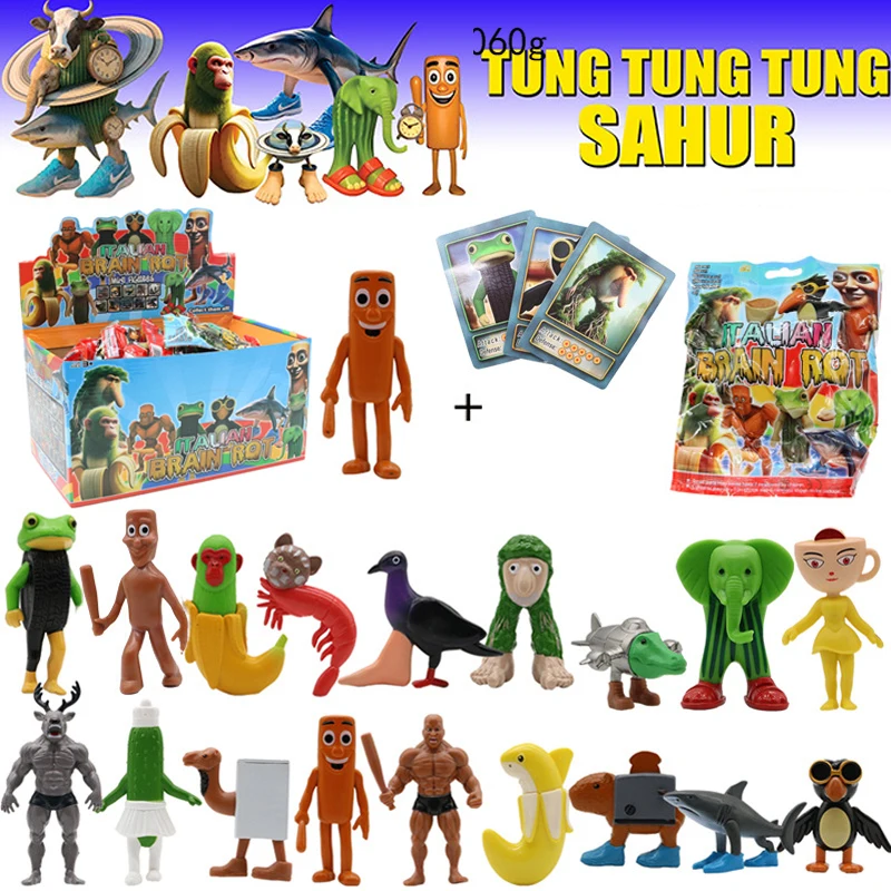 

Tung Tung Tung Sahur Action Figure Toys Shark The Classic of Mountains and Seas Tralalerotralala Tralalas Figurines Model Dolls