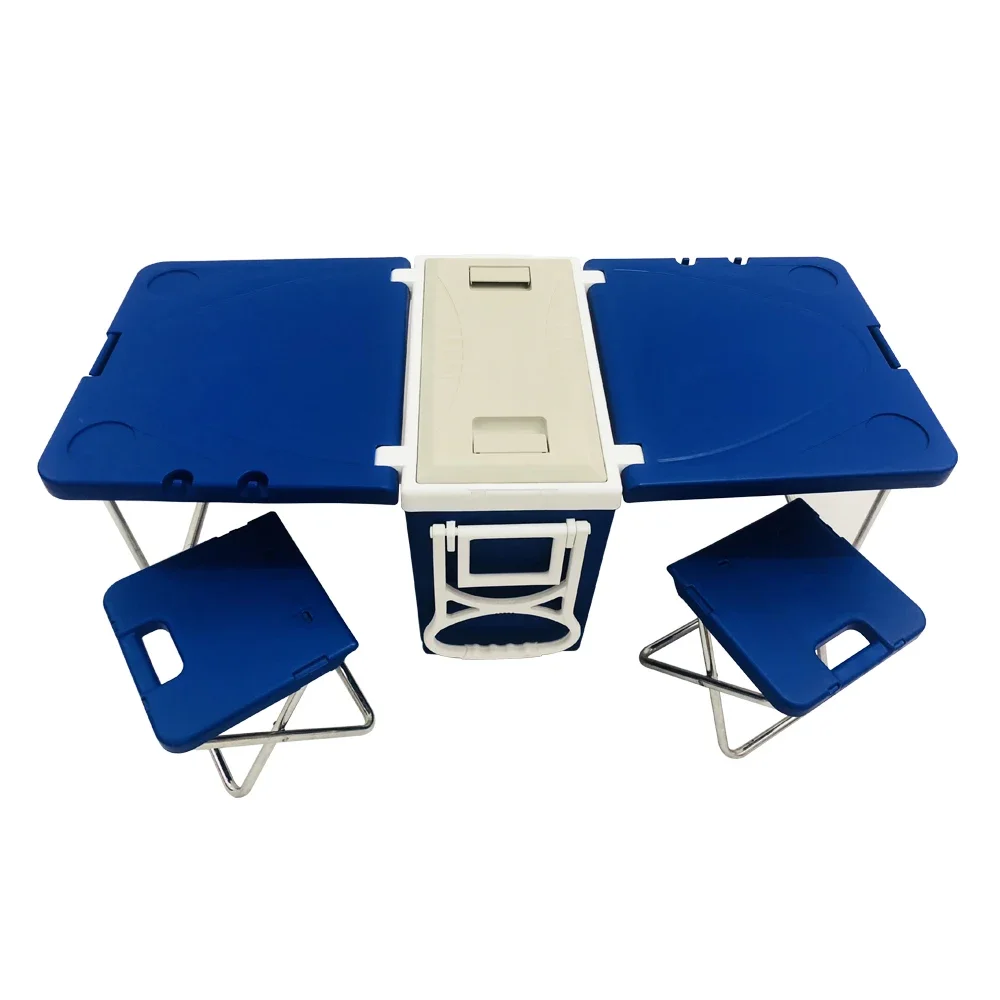 28L Heat-Insulating Portable Folding Picnic Table With Rest Chair Food Preservation For Camping JL1265