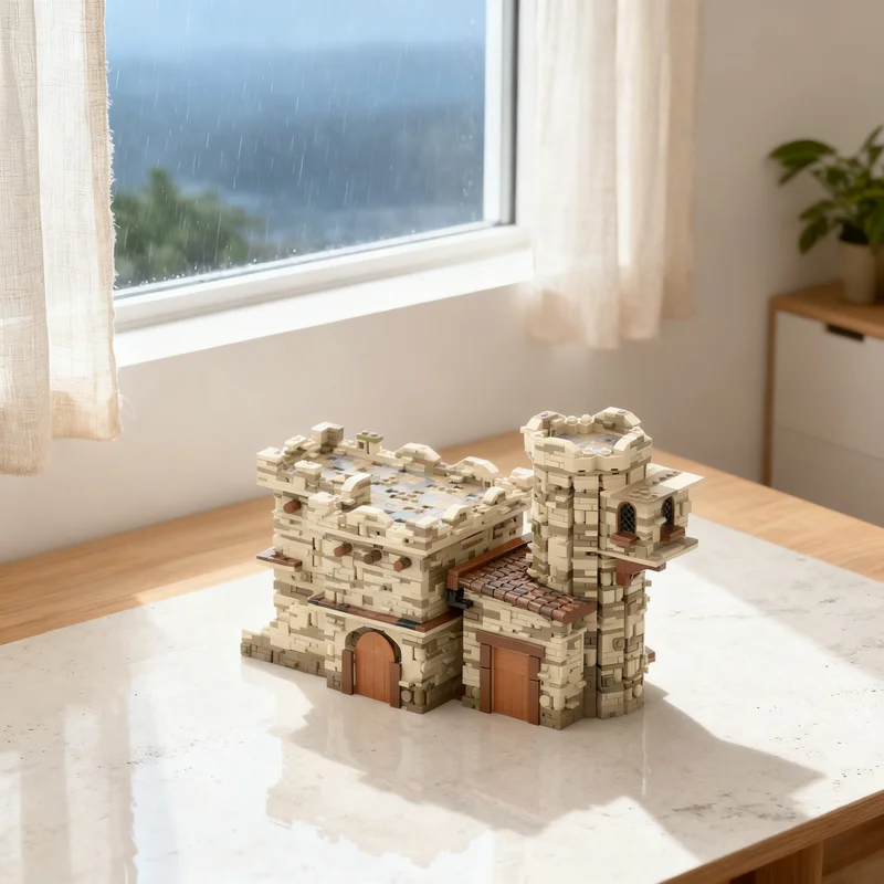 

2639 деталей MOC: Дом в арабском стиле, модель для сборки, конструктор, игрушка для строительства, рождественский подарок, креативная идея для самостоятельной сборки