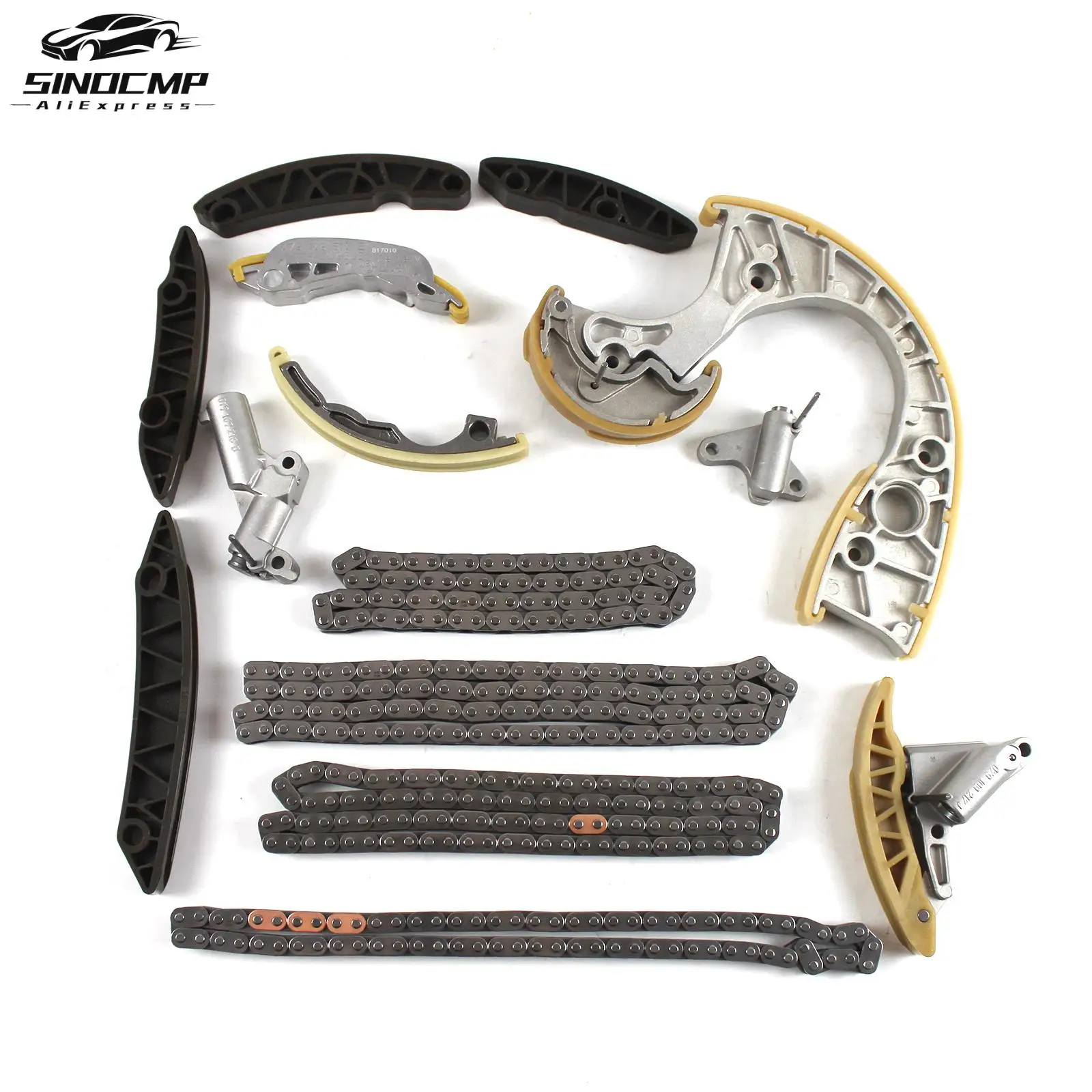 

New Engine Timing Chain Kit For Audi A6 Quattro Allroad S4 4.2L V8 BNK BHF BAT Engine 2003-2009 Timing System Accessories