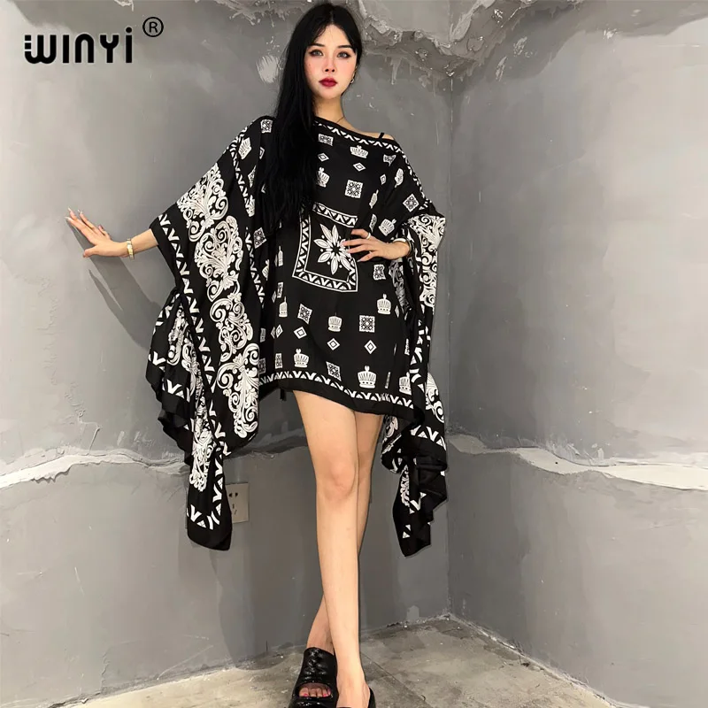 

WINYI new dress Summer Print Elegant Muslim africa clothing dress beach outfits for women evening dress party turkey dresses