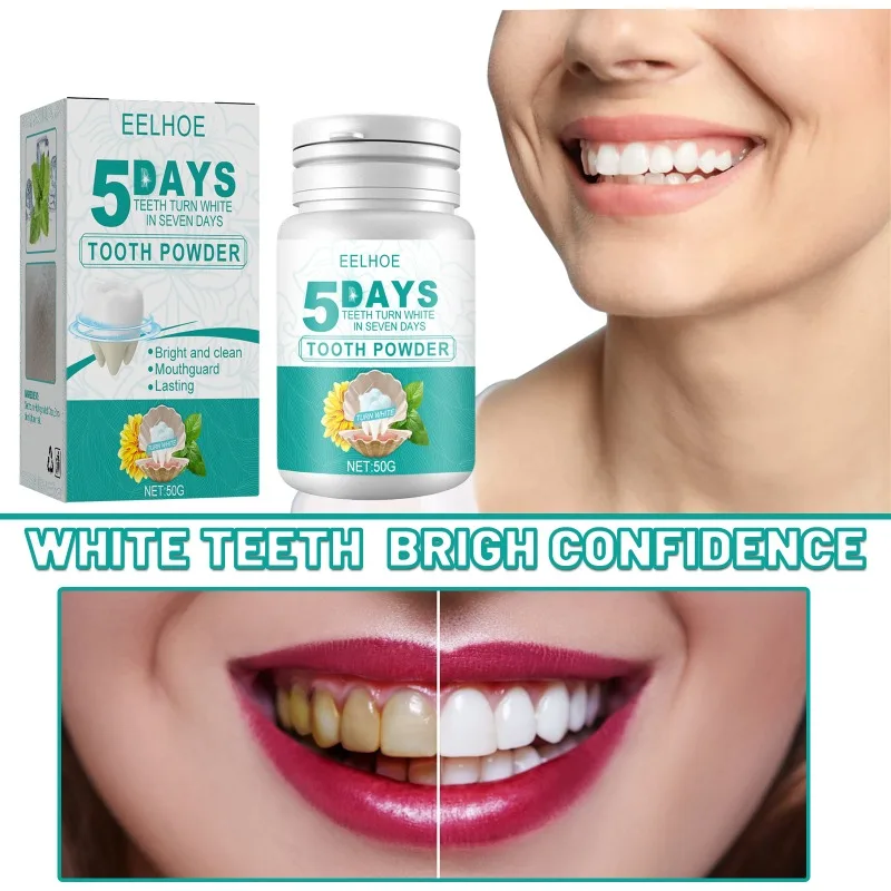 

5 Day Teeth Whitening Powder Remove Plaque Stains Toothpaste Deep Cleaning Fresh Breath Oral Hygiene Dentally Tools Teeth Care