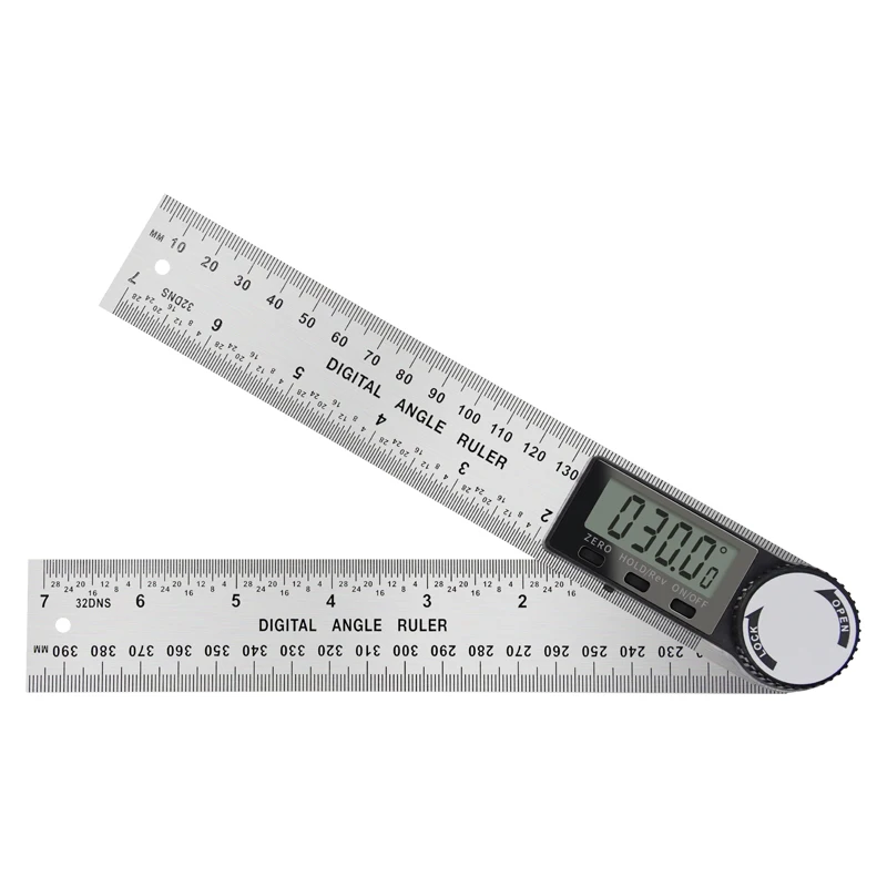 200mm Electronic Protractor Stainless Steel Digital Angle Ruler Protractor Angle Finder Digital Angle Gauge