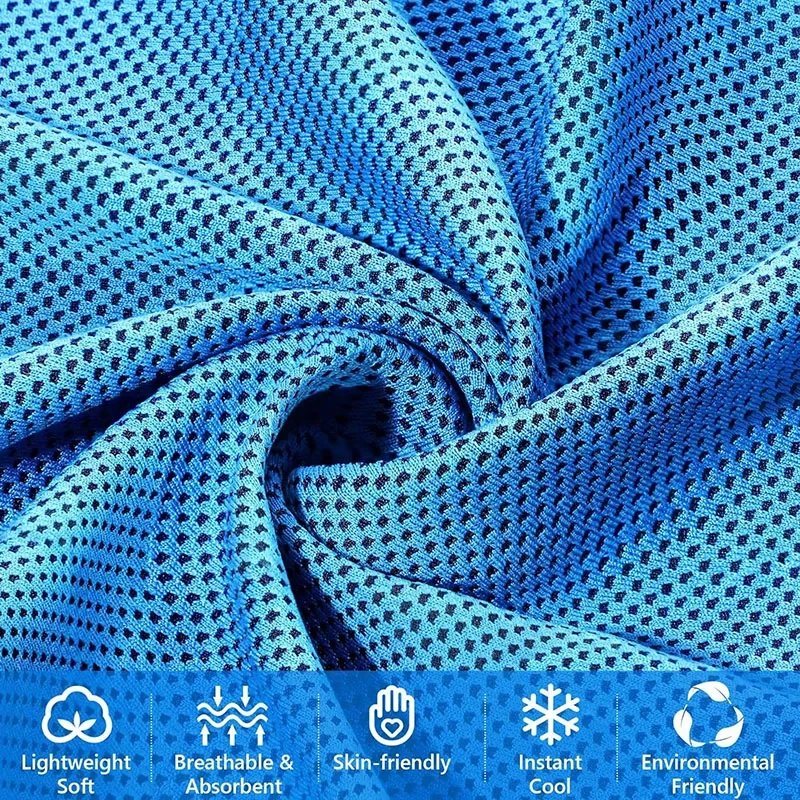 Cooling Towel Microfiber Ice Towel with Mini Silicon Gel Soft Breathable Chilly Towel Stay Cool Instant Cool Quick Dry Cool